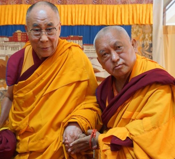 His Holiness the 14th Dalai Lama with Lama Zopa Rinpoche
